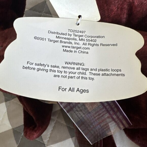 1999 NWT Vintage Commonwealth Plush Stuffed Dog Brown With Cuddle Zone Tag - Picture 8 of 9